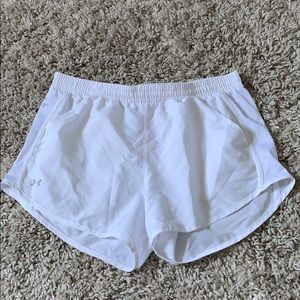 Under Armour white athletic shorts